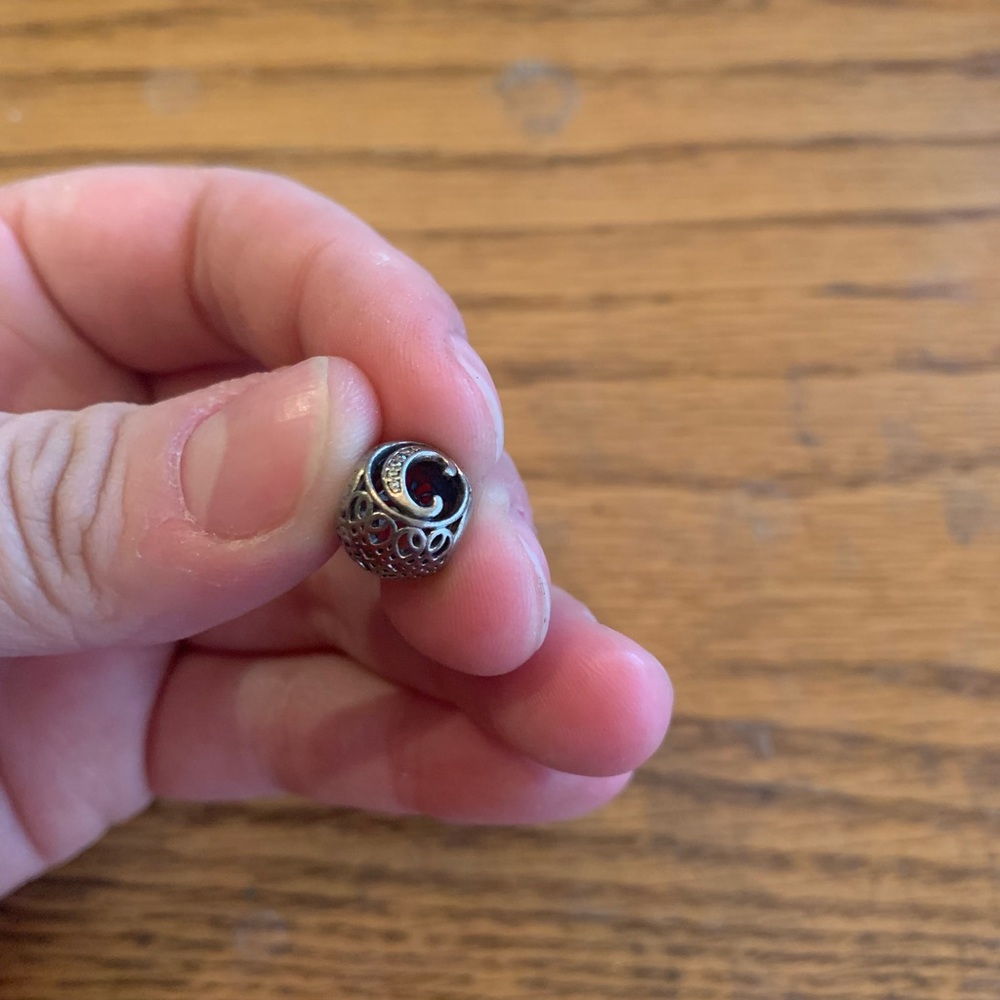 Letter C pandora charm vintage look